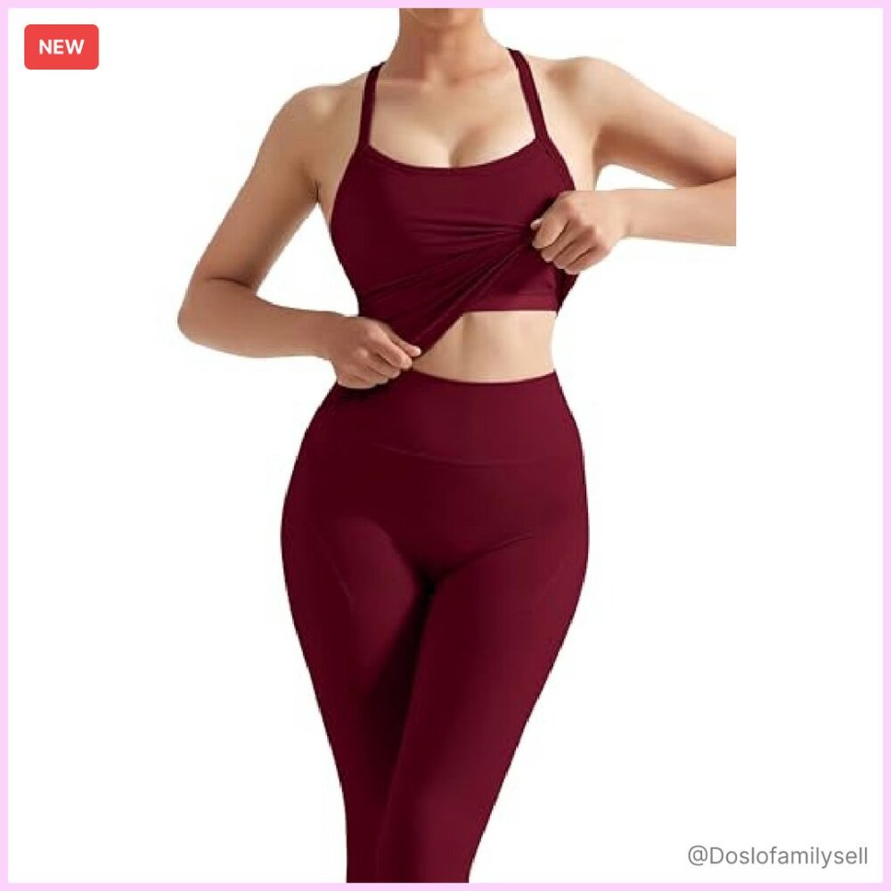 Compression Workout Set Tummy Control Leggings Ha… - image 5